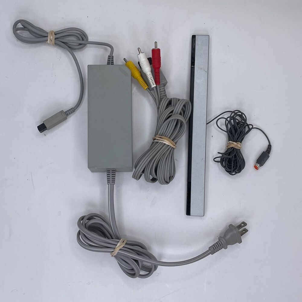 Nintendo Wii sensor bar AC adapter AV cable Power Supply Composite RVL OEM